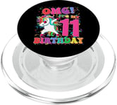 OMG pour enfants C'est mon 11e anniversaire Girls Unicorn Eleven 11 ans PopSockets PopGrip pour MagSafe