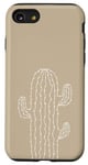 iPhone SE (2020) / 7 / 8 Khaki Hand Drawn Cactus Minimalistic Botanical Case