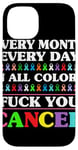 iPhone 14 Fuck You Cancer In All Color Every Day Every Month Case