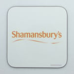 Shamansburys (orange text) - Mighty Boosh Coaster / Bar Mat - Sturdy, Gloss