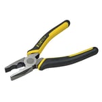 Stanley 0-89-868 Pince Universelle 200 Mm Gamme FatMax - Fabriqués En France - Acier Trempé - Poignée Bi Matière - Conforme Aux Normes Din 5745 Et NF E 73-102, Noir, Jaune, Argent