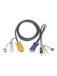 ATEN KVM-kabel SPHD15 han/2x3.5mm han