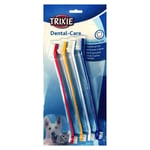 Trixie Dog Toothbrush Set With Double Ended Large And Small Brush Heads - 4 Pack