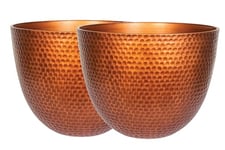 Plant Avenue Plastic Plant Pot, Copper, Large