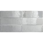 Carrelage mur effet zellige bejmat gris 6,5x20 cm ARTISAN ALABASTER (vendu par boite de 0.50m2)