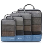 Prezon Cubes de Rangement Compressibles, Sac de Rangement Extensible pour Organiser Vos Bagages de Voyage, Organiseur de Bagages pour Sac à Dos et Valise