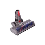 Brosse rotative motorisée électrique Turbo Fit Dyson V7 V8 V10 V11 V15 à dégagement rapide avec rouleau à poils durs pour parquet avec lumière