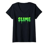 Womens Slime Lovers Slime Green For Slime Squad V-Neck T-Shirt