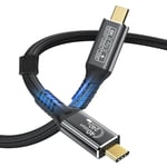 Certifié Câble Usb4 Avec Câble Thunderbolt 4 1 M, 240W Pd3.1 Cable Usb C Charge Rapide Supporte Transfert De Données 40Gbps/Vidéo 8K@60Hz Pour Iphone 16/15, Macbook, Ipad, Samsung, Dock, Display