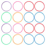 TOYANDONA Plastic Toss Rings, Kids Ring Toss Game Funny Throw Rings for Carnival Party Garden Backyard Games,12cm, 20 Pieces (Random Color)