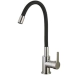 Essebagno 9019309 Mémory mitigeur évier façon inox flexible à mémoire de forme