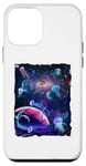 Coque pour iPhone 12 mini Sea jellies Wild Pet Animal Universe Galaxy Stars Jellyfish