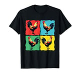 Colorful Funny Chicken Art, Crazy Chicken Rooster Family T-Shirt