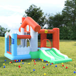 Happy Hop Château Gonflable avec Toboggan 272x257x220 cm PVC Jouet pour Enfant