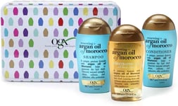 OGX Argan Oil of Morocco Gift Tin with Shampoo, Conditioner and Hair Oil