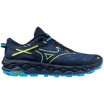 Mizuno Wave Mujin 10 - Chaussures trail homme Dress Blues / Sharp Green / Swim Cap 39