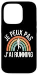 Coque pour iPhone 14 Pro humour Je Peux Pas J'Ai Running hommes