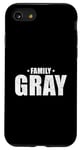 Coque pour iPhone SE (2020) / 7 / 8 Gris Nom de famille assorti Gris Nom de famille