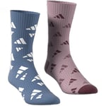 adidas Mixte Crew Aop 2pp Socks, altered blue/magic mauve, L EU