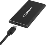 KOOTION Disque dur externe portable de 1 To, disque dur SSD à vitesse rapide jusqu'à 500 Mo/s Lecture Type C USB 3.1 pour jeux Windows Mac OS PC Mackbook PS4 Xbox One (Noir)