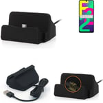 Docking Station for Samsung Galaxy F22 black charger Micro USB Dock Cable