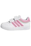 adidas Hoops 4.0 Shoes Chaussures, FTWR White/Pink Fusion/Grey Two, 32 EU