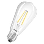 LEDVANCE Lampe LED intelligente avec technologie WiFi, douille E27, dimmable, blanc chaud (2700 K), remplace les lampes à incandescence par 60W, filament SMART+ WiFi Edison Dimmable, paquet de 1