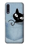 Innovedesire Pocket Black Cat Case Cover For Samsung Galaxy A70