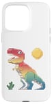 iPhone 15 Pro Max Pixel Dinosaur Retro Style - 8-Bit Dino Graphic Case