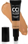 Palladio Full-Coverage Color Correction CC Cream, Oil-Free with Peptides & Vitam