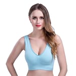 Boolavard New Seamless Sports Style Bra Crop Top Vest Comfort Stretch Bras Shapewear (as8, Alpha, m, Regular, Regular, Aqua)