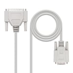 Blendend Câble série Null Modem avec connecteurs DB9 femelle vers DB25 mâle, longueur de 1,8 m, idéal pour les connexions de données entre les appareils.