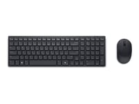 Dell Silent Keyboard and Mouse KM555 - Ensemble clavier et souris - sans fil - 2.4 GHz, Bluetooth 5.1 - AZERTY - Français - noir - avec 3 ans de service Advanced Exchange