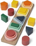 Joozmui Jouets Puzzle en Bois Montessori 1 2 3 Ans, Jouets d'Activité et de Développement en Bois Montessori pour Enfants 1 an (D)