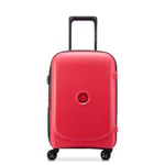 DELSEY PARIS - Belmont Plus - Valise Cabine Rigide Matière Recyclée et Recyclable 55x35x25 cm - 34 L - S - Rouge