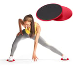 Vivo© 2 x Red Hot Dual Sided Gliding Discs Core Sliders Ultimate Core Training Gym Home Abs Abdominal & Total Body Workout Equipment Use on ALL surfaces