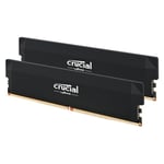 Crucial Pro RAM DDR5 64Go Kit (2x32Go) 6400MHz CL40, Mémoire Overclocking Gaming, Intel XMP 3.0 / AMD Expo, (PC) Mémoire RAM 64Go DDR5, Noir - CP2K32G64C40U5B