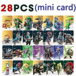 Treingi 2024 NYA 28 Zelda Amiibos Kort Används för The Legend of Zelda: Tears of the Kingdom och The Legend of Zelda Mini Card 28pcs