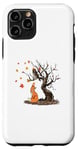 iPhone 11 Pro Fox and owl on the tree animal lovers autumn leaves Case