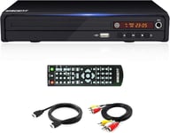 Lecteur Dvd Pour Tv,Dvd/Cd/Mp3 Avec Prise Usb,Sortie Hdmi Et Av(Câble Hdmi Et Av Inclus),Télécommande(Sans Blu-Ray)