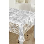 Novotex - Toile Cirée Rectangulaire Transparente Cristal 140 x 240 cm Motif Carillon