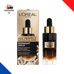 L'Oréal Midnight Sérum Visage Anti-Âge - Soin Anti-Rides, Éclat & Fermeté 30 Ml