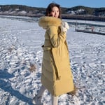 Doudoune Femme Long Down Veste d'hiver Femmes Épaissir Chaud Manteaux d'hiver Femme Blanc Duvet De Canard Manteaux Parkas Femme Grand Col De Fourrure Vestes À C