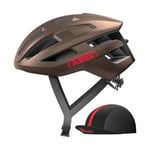 ABUS PowerDome ACE road bike helmet - with ABUS Race Cap - lightweight bike helmet with clever ventilation system - Made in Italy - for men and women - grey, size S