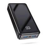 PD22.5W Batterie Externe 24000mAh Chargeur Portable Grande Capacité Rapide avec 3 Ports USB Sortie et 3 Entrées et lampe de poche,Power Bank USB C avec Affichage Numérique LED pour iPhone Samsung iPad