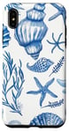 iPhone XS Max Blue Seashell Coastal Summer, Starfish, Women Case