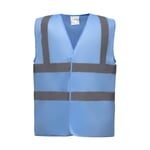 Yoko Hi Vis 2 Band & Braces Waistcoat - Sky Blue - 3XL