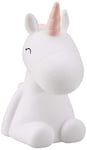 DHINK - Mini veilleuse LED Licorne blanche crinière rose - Lampe de nuit pour chambre bébé et enfant avec minuteur et changement de couleur - DHINK470-03