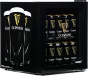 Husky - Guinness Drinks Cooler, Reversible Door, Food & Dairy Safe, 45.8L, Black