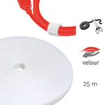 Label-the-cable rouleau de ruban auto-agrippant double-face, attache-câbles en scratch découpable, qualité velours, utilisable comme collier de serrage/ LTC ROLL STRAP, 25m x 16mm, Blanc, PRO 1220